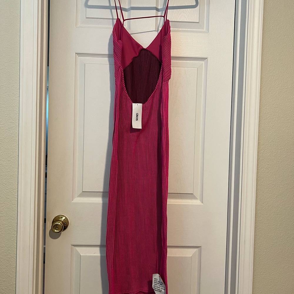 ASOS Pink Ribbed Dress - Picture 2 of 4